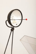 Czarna matowa jednopunktowa metalowa lampa biurkowa "Meridiana" z ruchomym ramieniem i kloszem, projekt Paolo Piva dla Stefano Cevoli, Włochy, wzór z 1983 roku - obrazek 18