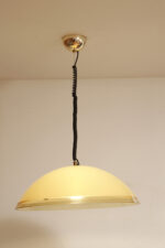 Jednopunktowa bardzo duża (65 cm) lampa wisząca/sufitowa "Baobab" XXL z tworzywa w odcieniach jasno kremowego i żołtego, projekt Franco Bresciani dla Harvey Guzzini/iGuzzini/Guzzini/Meblo, Space Age lata 70. - obrazek 19