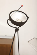 Czarna matowa jednopunktowa metalowa lampa biurkowa "Meridiana" z ruchomym ramieniem i kloszem, projekt Paolo Piva dla Stefano Cevoli, Włochy, wzór z 1983 roku - obrazek 20