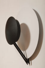 Okrągła metalowa jednopunktowa biało-czarna lampa ścienna/kinkiet, Model Vega 3365/33, projekt Luciano Cesaro i Fabio Amico dla firmy Tre Ci Luce, Włochy, wzór z 1985 roku - obrazek 22