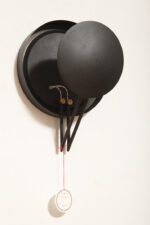 Okrągła metalowa jednopunktowa biało-czarna lampa ścienna/kinkiet, Model Vega 3365/33, projekt Luciano Cesaro i Fabio Amico dla firmy Tre Ci Luce, Włochy, wzór z 1985 roku - obrazek 23