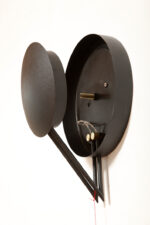 Okrągła metalowa jednopunktowa biało-czarna lampa ścienna/kinkiet, Model Vega 3365/33, projekt Luciano Cesaro i Fabio Amico dla firmy Tre Ci Luce, Włochy, wzór z 1985 roku - obrazek 24