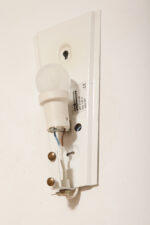 Duża (42 cm)smukła lampa ścienna/kinkiet ze szklanym dwuwarstwowym  jasnożółtym matowym kloszem osadzonym na metalowej oprawie, Steinhauer, Holandia, po 2000 roku - obrazek 25