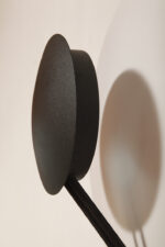 Okrągła metalowa jednopunktowa biało-czarna lampa ścienna/kinkiet, Model Vega 3365/33, projekt Luciano Cesaro i Fabio Amico dla firmy Tre Ci Luce, Włochy, wzór z 1985 roku - obrazek 27