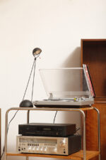 Czarna matowa jednopunktowa metalowa lampa biurkowa "Meridiana" z ruchomym ramieniem i kloszem, projekt Paolo Piva dla Stefano Cevoli, Włochy, wzór z 1983 roku - obrazek 26