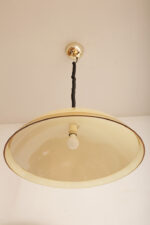 Jednopunktowa bardzo duża (65 cm) lampa wisząca/sufitowa "Baobab" XXL z tworzywa w odcieniach jasno kremowego i żołtego, projekt Franco Bresciani dla Harvey Guzzini/iGuzzini/Guzzini/Meblo, Space Age lata 70. - obrazek 26