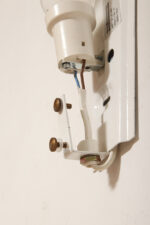 Duża (42 cm)smukła lampa ścienna/kinkiet ze szklanym dwuwarstwowym  jasnożółtym matowym kloszem osadzonym na metalowej oprawie, Steinhauer, Holandia, po 2000 roku - obrazek 27