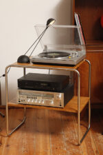 Czarna matowa jednopunktowa metalowa lampa biurkowa "Meridiana" z ruchomym ramieniem i kloszem, projekt Paolo Piva dla Stefano Cevoli, Włochy, wzór z 1983 roku - obrazek 30