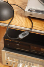 Czarna matowa jednopunktowa metalowa lampa biurkowa "Meridiana" z ruchomym ramieniem i kloszem, projekt Paolo Piva dla Stefano Cevoli, Włochy, wzór z 1983 roku - obrazek 36