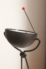 Czarna matowa jednopunktowa metalowa lampa biurkowa "Meridiana" z ruchomym ramieniem i kloszem, projekt Paolo Piva dla Stefano Cevoli, Włochy, wzór z 1983 roku - obrazek 41