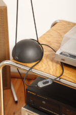 Czarna matowa jednopunktowa metalowa lampa biurkowa "Meridiana" z ruchomym ramieniem i kloszem, projekt Paolo Piva dla Stefano Cevoli, Włochy, wzór z 1983 roku - obrazek 42