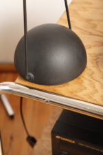 Czarna matowa jednopunktowa metalowa lampa biurkowa "Meridiana" z ruchomym ramieniem i kloszem, projekt Paolo Piva dla Stefano Cevoli, Włochy, wzór z 1983 roku - obrazek 46