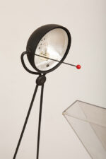 Czarna matowa jednopunktowa metalowa lampa biurkowa "Meridiana" z ruchomym ramieniem i kloszem, projekt Paolo Piva dla Stefano Cevoli, Włochy, wzór z 1983 roku - obrazek 47