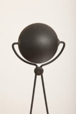 Czarna matowa jednopunktowa metalowa lampa biurkowa "Meridiana" z ruchomym ramieniem i kloszem, projekt Paolo Piva dla Stefano Cevoli, Włochy, wzór z 1983 roku - obrazek 49