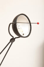 Czarna matowa jednopunktowa metalowa lampa biurkowa "Meridiana" z ruchomym ramieniem i kloszem, projekt Paolo Piva dla Stefano Cevoli, Włochy, wzór z 1983 roku - obrazek 52