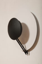 Okrągła metalowa jednopunktowa biało-czarna lampa ścienna/kinkiet, Model Vega 3365/33, projekt Luciano Cesaro i Fabio Amico dla firmy Tre Ci Luce, Włochy, wzór z 1985 roku - obrazek 9