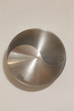 Srebrny lekki jednopunktowy kinkiet/lampa ścienna ze szczotkowanego aluminium "Yin-Yang" TYP C1636, projekt Hermiana Sneydersa de Vogel dla Raak Amsterdam, Holandia, lata 70. - obrazek 10