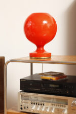 Duża jednopunktowa pomarańczowa szklana dwuwarstwowa lampa biurkowa/nocna TYP M 2/3, Štepán Tabery dla OPP Jihlava, Czechosłowacja, lata 70. - obrazek 21