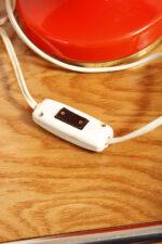 Duża jednopunktowa pomarańczowa szklana dwuwarstwowa lampa biurkowa/nocna TYP M 2/3, Štepán Tabery dla OPP Jihlava, Czechosłowacja, lata 70. - obrazek 28