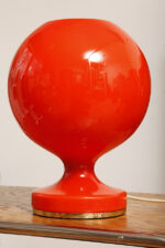 Duża jednopunktowa pomarańczowa szklana dwuwarstwowa lampa biurkowa/nocna TYP M 2/3, Štepán Tabery dla OPP Jihlava, Czechosłowacja, lata 70. - obrazek 25