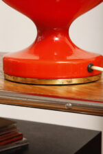 Duża jednopunktowa pomarańczowa szklana dwuwarstwowa lampa biurkowa/nocna TYP M 2/3, Štepán Tabery dla OPP Jihlava, Czechosłowacja, lata 70. - obrazek 18