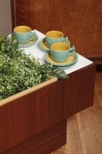 Zielono żółty ceramiczny serwis do kawy/herbaty w stylu Memphis dla czterech osób, projekt Massimo Iosa Ghini dla Naj Oleari, Włochy, lata 80. - obrazek 17