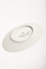 Morsko/zielono-biała porcelanowa ręcznie malowana popielniczka/paterka, Polish New Look, Zakłady Porcelany Stołowej Chodzież, Polska, lata 60. - obrazek 16