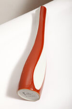 Porcelanowy brązowo-biały wazon "Kręcony" na pojedynczy kwiatek, ręcznie malowanym z ażurowym prześwitem, Polish New Look, Zakłady Porcelany Stołowej Ćmielów, lata 60. - obrazek 24