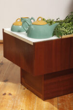 Zielono żółty ceramiczny serwis do kawy/herbaty w stylu Memphis dla czterech osób, projekt Massimo Iosa Ghini dla Naj Oleari, Włochy, lata 80. - obrazek 30