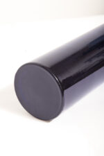 Wysoka jednopunktowa lampa stołowa ze szklaną ciemnogranatową podstawą i mlecznobiałym białym akrylowym klosze z rondem, projekt Uno & Östen Kristiansson dla Luxus, Szwecja, lata 70. - obrazek 30