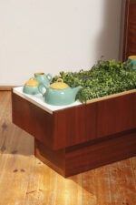 Zielono żółty ceramiczny serwis do kawy/herbaty w stylu Memphis dla czterech osób, projekt Massimo Iosa Ghini dla Naj Oleari, Włochy, lata 80. - obrazek 4