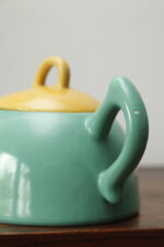 Zielono żółty ceramiczny serwis do kawy/herbaty w stylu Memphis dla czterech osób, projekt Massimo Iosa Ghini dla Naj Oleari, Włochy, lata 80. - obrazek 39