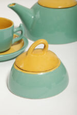 Zielono żółty ceramiczny serwis do kawy/herbaty w stylu Memphis dla czterech osób, projekt Massimo Iosa Ghini dla Naj Oleari, Włochy, lata 80. - obrazek 43