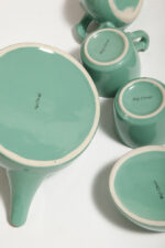 Zielono żółty ceramiczny serwis do kawy/herbaty w stylu Memphis dla czterech osób, projekt Massimo Iosa Ghini dla Naj Oleari, Włochy, lata 80. - obrazek 46