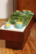 Zielono żółty ceramiczny serwis do kawy/herbaty w stylu Memphis dla czterech osób, projekt Massimo Iosa Ghini dla Naj Oleari, Włochy, lata 80. - obrazek 6