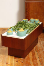 Zielono żółty ceramiczny serwis do kawy/herbaty w stylu Memphis dla czterech osób, projekt Massimo Iosa Ghini dla Naj Oleari, Włochy, lata 80. - obrazek 24