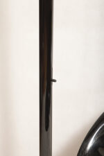 Smukła wysoka metalowa minimalistyczna, jednopunktowa, świecąca do góry postmodernistyczna cała czarna lampa podłogowa ze ściemniaczem "Ignazio", Gianfranco Frattini dla Luci illuminazione (Lucitalia), Włochy, wzór z 1979 roku - obrazek 13