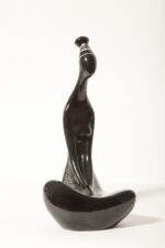 Porcelanowa czarno-biała figurka „Sudanka” w stylu Polish New Look, projekt Henryk Jędrasiak, Zakład Porcelany Stołowej „Wałbrzych” w Wałbrzychu, Polska, wzór z 1958 roku - obrazek 16