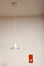Nieduży metalowy pomarańczowy jednopunktowy prostokątny kinkiet/lampa ścienna w stylu Op Art, model 8578, projekt Heinz Stahl dla Hillebrand Leuchten, wzór z 1968 roku - obrazek 22