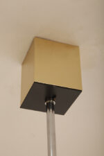Duża złota metalowa lampa wisząca "Cubic" z pięcioma sześciennymi szklanymi kloszami, projekt Gaetano Sciolari dla AV Mazzega, Włochy, lata 70. - obrazek 30