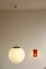 Nieduży metalowy pomarańczowy jednopunktowy prostokątny kinkiet/lampa ścienna w stylu Op Art, model 8578, projekt Heinz Stahl dla Hillebrand Leuchten, wzór z 1968 roku - obrazek 8