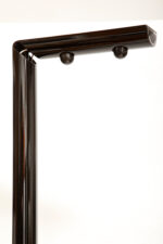 Smukła wysoka metalowa minimalistyczna, jednopunktowa, świecąca do góry postmodernistyczna cała czarna lampa podłogowa ze ściemniaczem "Ignazio", Gianfranco Frattini dla Luci illuminazione (Lucitalia), Włochy, wzór z 1979 roku - obrazek 40