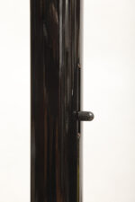 Smukła wysoka metalowa minimalistyczna, jednopunktowa, świecąca do góry postmodernistyczna cała czarna lampa podłogowa ze ściemniaczem "Ignazio", Gianfranco Frattini dla Luci illuminazione (Lucitalia), Włochy, wzór z 1979 roku - obrazek 11