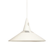Biała metalowo plastikowa jednopunktowa lampa sufitowa w stylu Memphis, Brilliant Leuchten, Niemcy, lata 80/90.