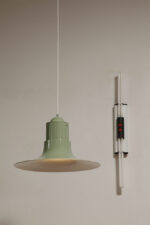 Duża jednopunktowa jasno zielona metalowa/aluminiowa lampa wisząca/sufitowa "Cyklon", projekt P. O. Ström dla Ikea, Szwecja, lata 70. - obrazek 9