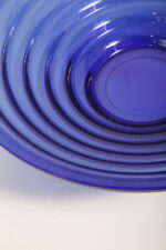 Duża reliefowa szklana misa/patera na owoce w kobaltowym kolorze z serii Bölgeblick, projekt Aino Aalto dla Iittala, Finlandia, wzór z 1932 roku - obrazek 18