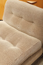 Niski fotel/mała sofa "Amanta" z konstrukcją z brązowego tworzywa i poduchami pokrytymi materiałem w kratkę w kolorze biszkoptowym, projekt Mario Bellini dla B&B Italia, lata 70. - obrazek 35