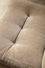 Niski fotel/mała sofa "Amanta" z konstrukcją z brązowego tworzywa i poduchami pokrytymi materiałem w kratkę w kolorze biszkoptowym, projekt Mario Bellini dla B&B Italia, lata 70. - obrazek 44
