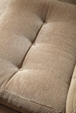 Niski fotel/mała sofa "Amanta" z konstrukcją z brązowego tworzywa i poduchami pokrytymi materiałem w kratkę w kolorze biszkoptowym, projekt Mario Bellini dla B&B Italia, lata 70. - obrazek 46
