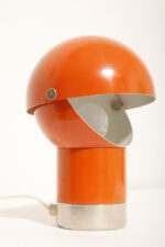 Pomarańczowa jednopunktowa metalowa lampa biurkowa/kinkiet "Pac-Man"/"Kosmonauta", projekt Pavel Grus dla Kamenický Šenov, Czechosłowacja lata 60. - obrazek 20